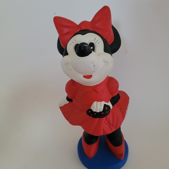 VINTAGE Disney Minnie Mouse Chalkware Plaster Piggy Coin Bank   Mexico  12" - Picture 15 of 16